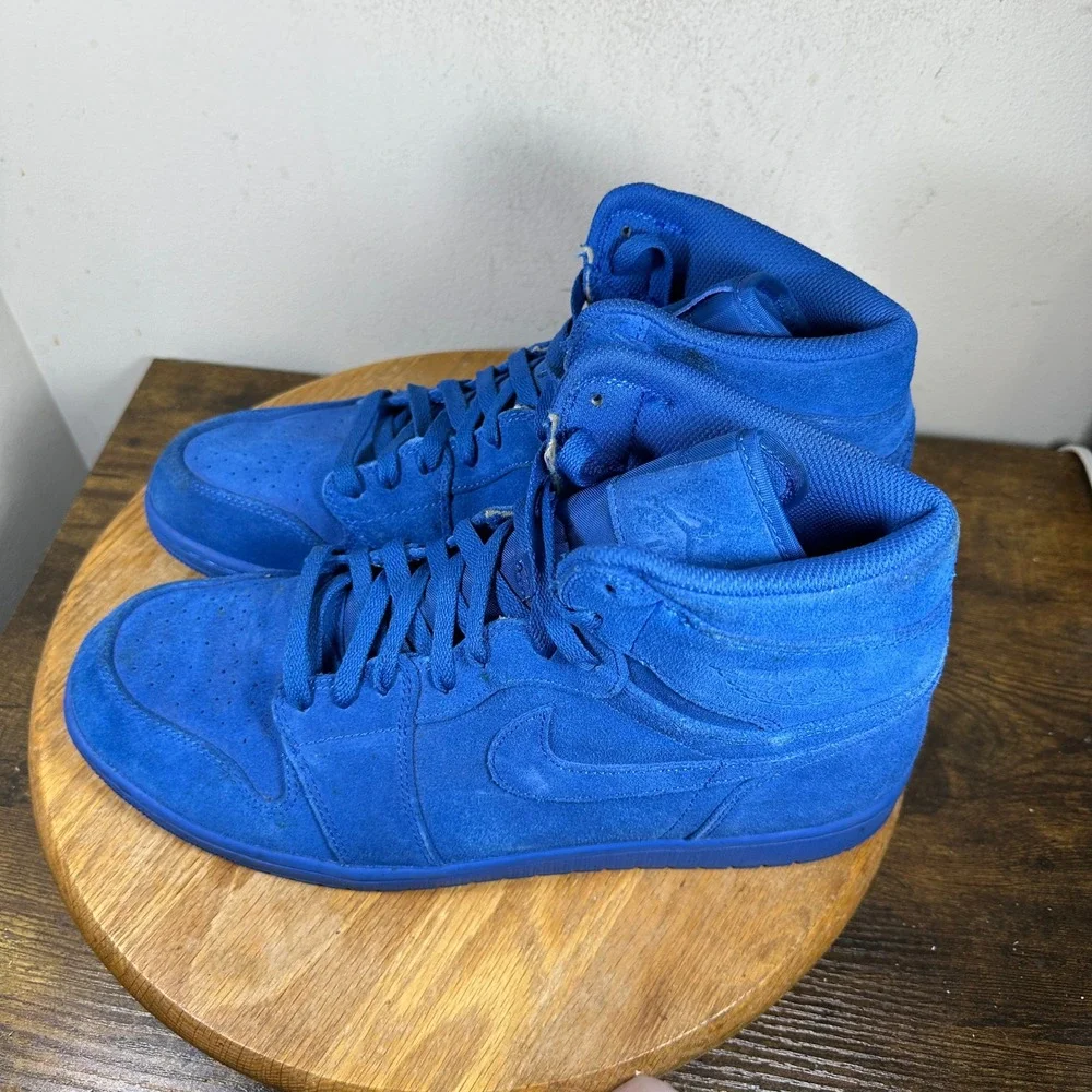 Jordan 1 Retro High Blue Suede Team Royal Mens Sneakers 332550-404 Size 13